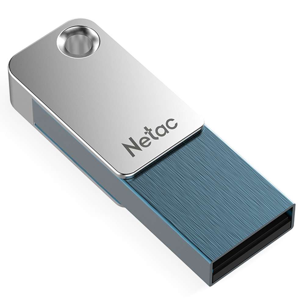 

Netac U329 16GB USB Flash Drive Zinc Alloy - Silver + Blue