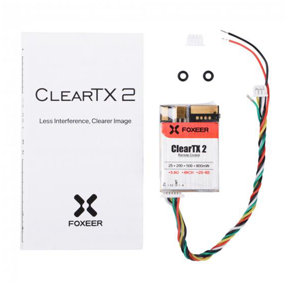 

Foxeer ClearTX 2 5.8G 48CH 25/200/500/800mW Switchable FPV Transmitter Uart Remote Control VTX MMCX