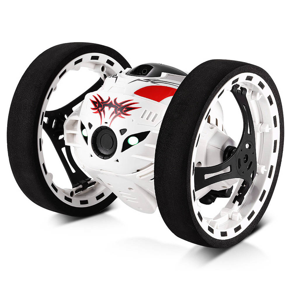 

PEG-88 Jumping SUMO 2.4G Wireless Degree Rotation Smart Bounce RC Car RTR - White