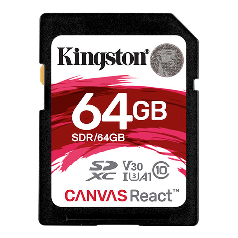 

Kingston SDR Canvas React 64GB MicroSD TF Card Support 4K Video Capture