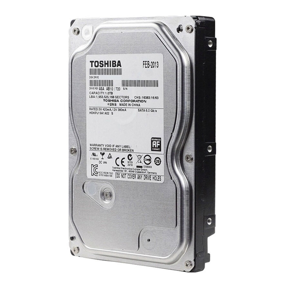 

TOSHIBA DT01ABA100V 1TB Surveillance Specialised Storage 3.5 Inch HDD SATA3 5700 RPM - Silver