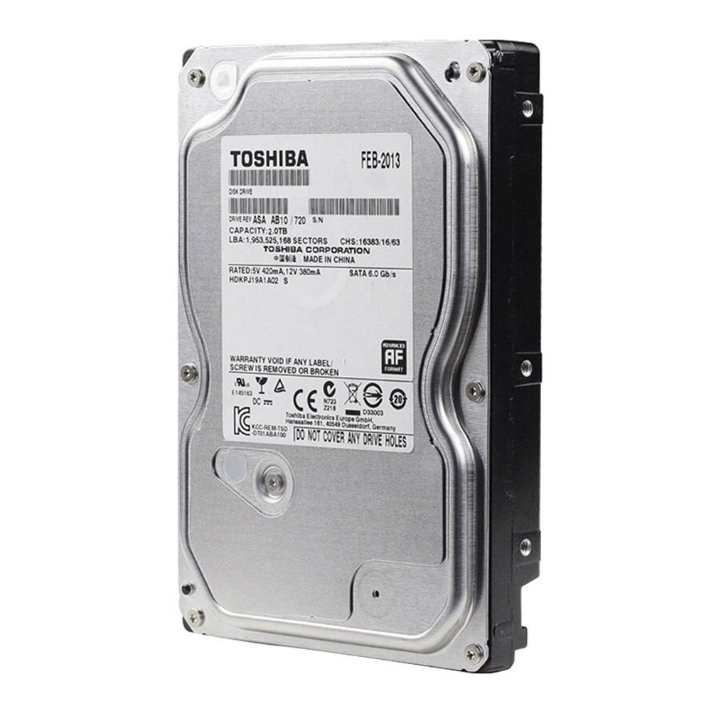 

TOSHIBA DT01ABA200V 2TB Surveillance Specialised Storage 3.5 Inch HDD SATA3 5700 RPM - Silver