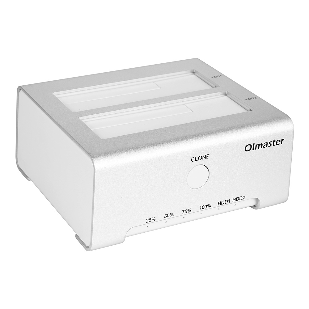 

Olmaster EB-1051U3 Portable Mobile Dual HDD Dock Base USB 3.0 For 2.5 / 3.5 Inch SATA HDD And SSD - Silver