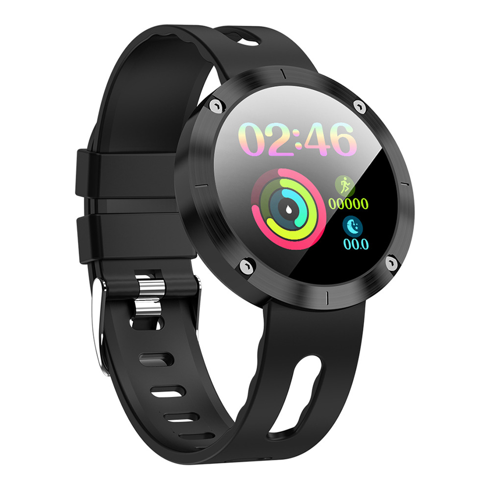 

Makibes DM58 Plus Smart Watch 1.22 Inch IPS Screen Heart Rate Monitor Health Tracker IP68 - Black