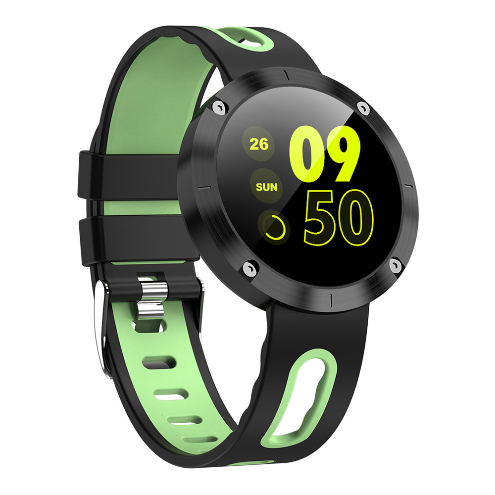 

Makibes DM58 Plus Smart Watch 1.22 Inch IPS Screen Heart Rate Monitor Health Tracker IP68 - Green