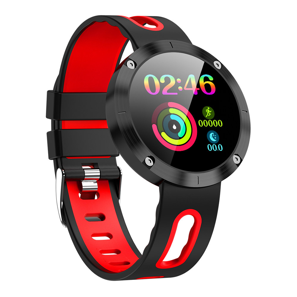 

Makibes DM58 Plus Smart Watch 1.22 Inch IPS Screen Heart Rate Monitor Health Tracker IP68 - Red