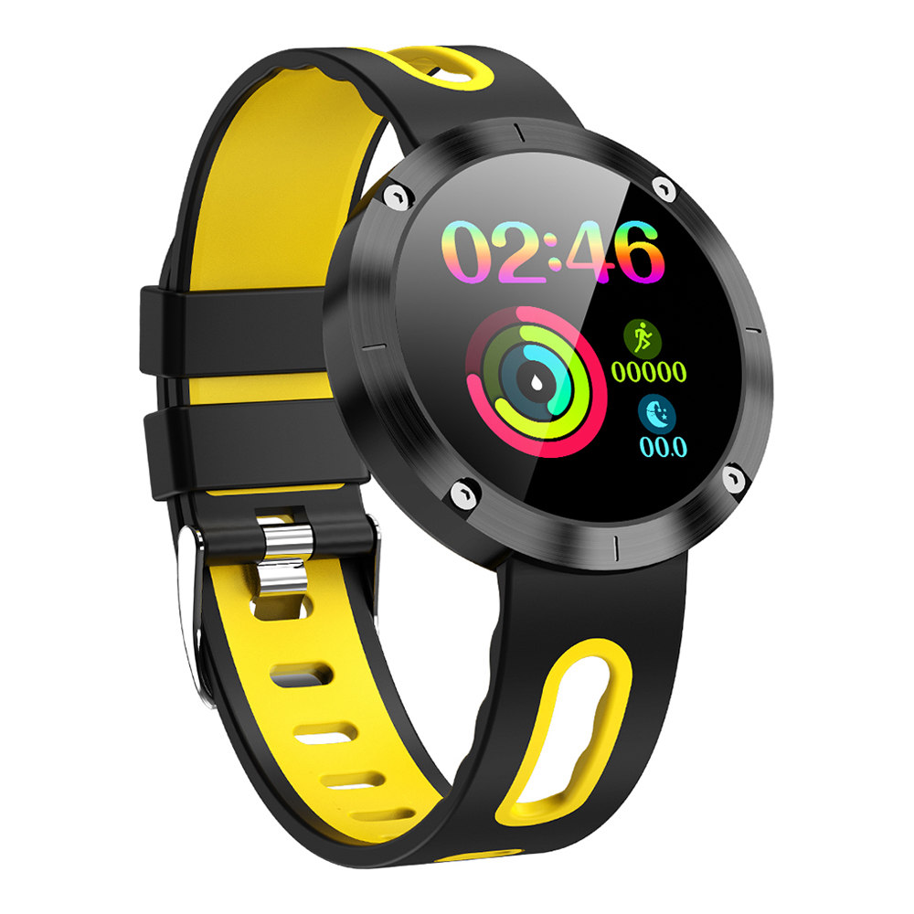 

Makibes DM58 Plus Smart Watch 1.22 Inch IPS Screen Heart Rate Monitor Health Tracker IP68 - Yellow
