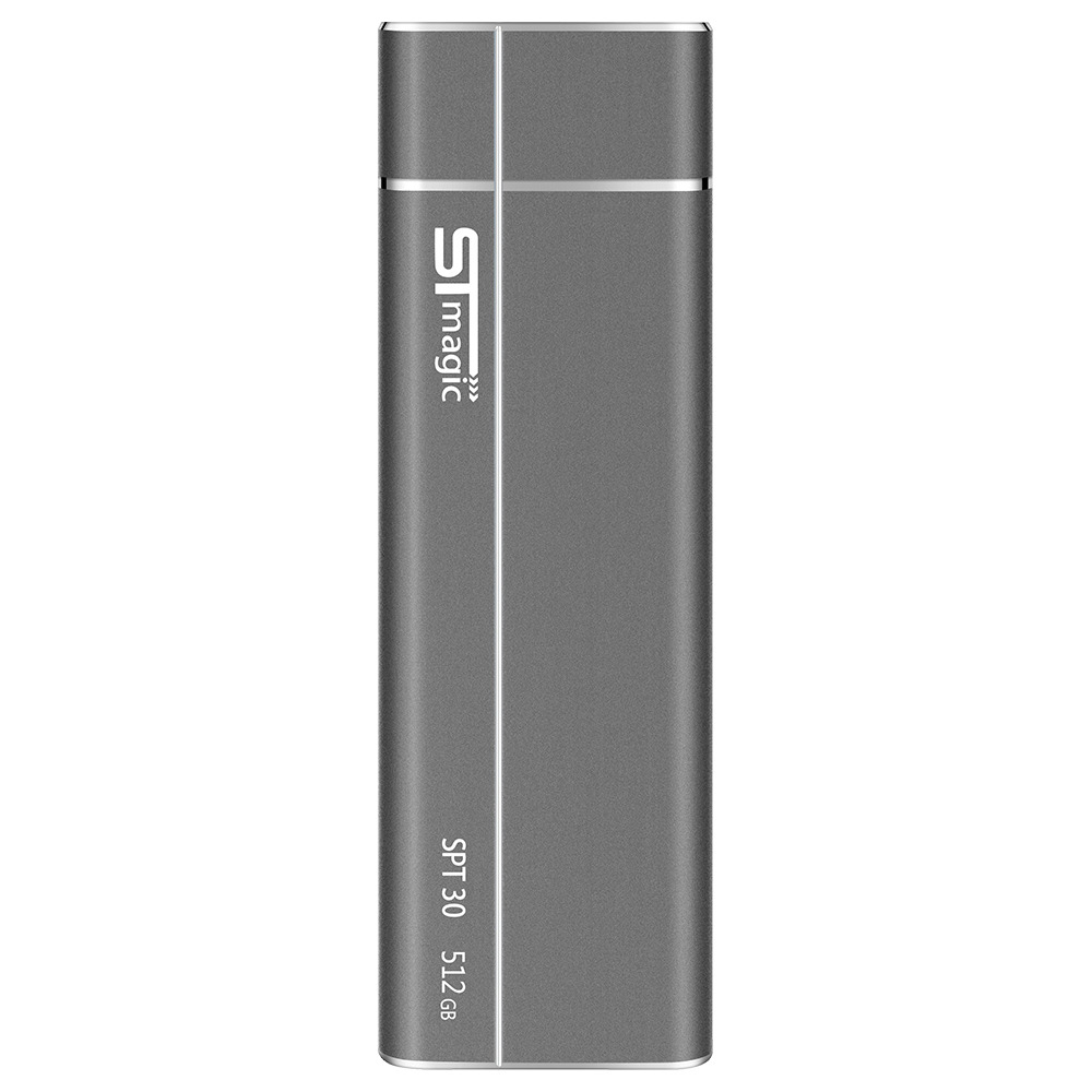 

STmagic SPT30 512G Mini Portable M.2 SSD USB3.1 To Type-C Solid State Drive Read Speed 480MB/s - Gray