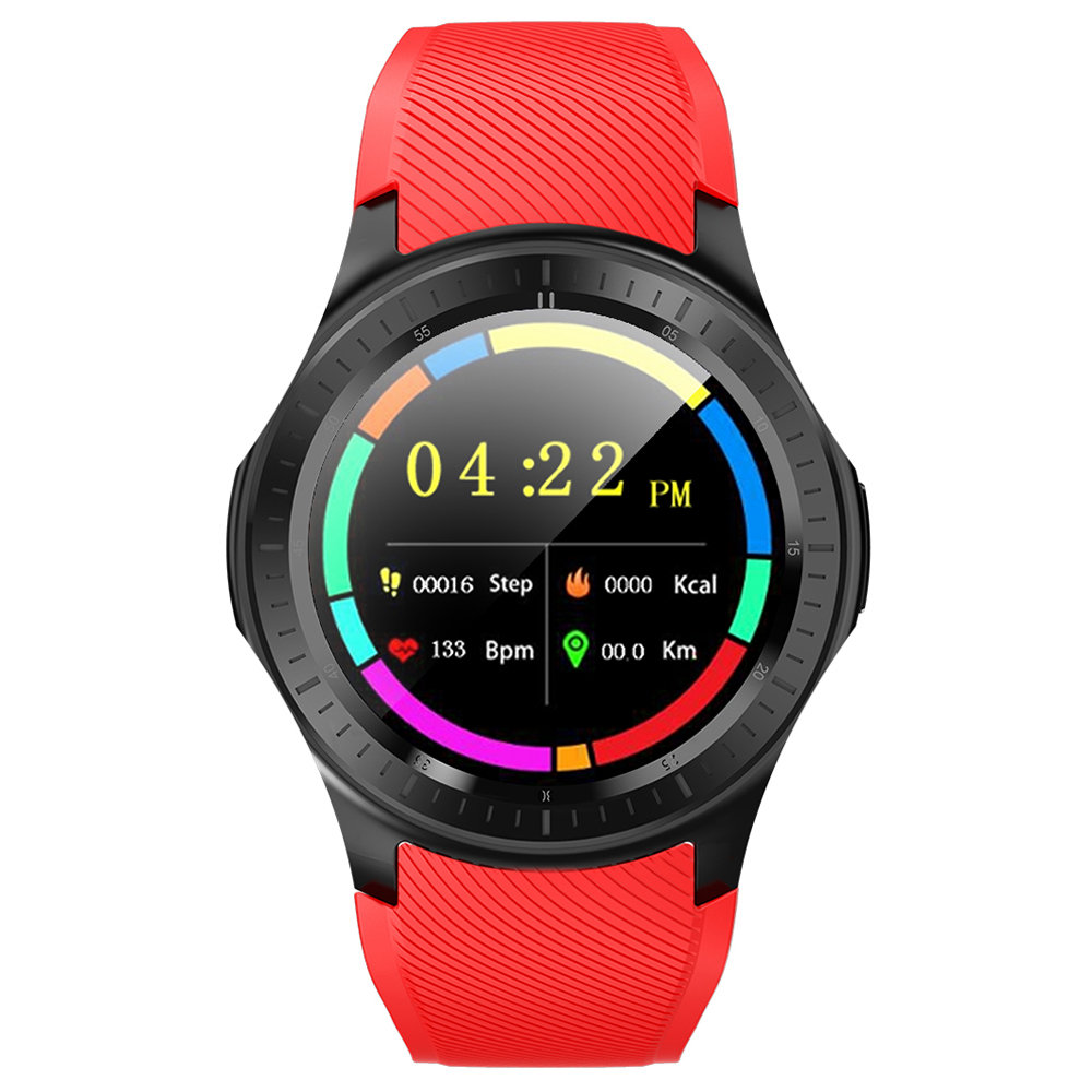

Makibes AT06 4G Smartwatch Phone Android 6.1 MTK6739 Quad Core 1GB RAM 16GB ROM 1.3 Inch IPS Screen IP68 GPS Heart Rate Monitor - Red