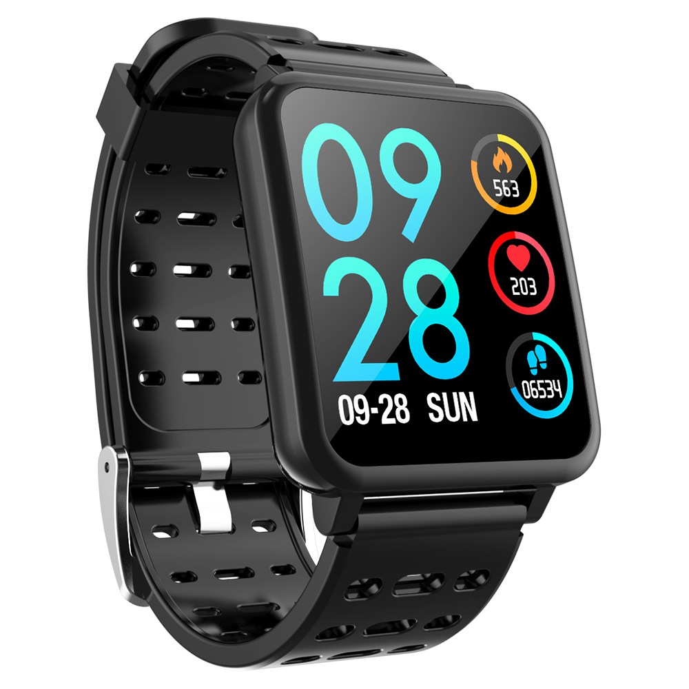 

Makibes T2 Smart Watch 1.3 Inch IPS Screen Heart Rate Blood Pressure Monitor IP67 Multi Sports Modes - Black
