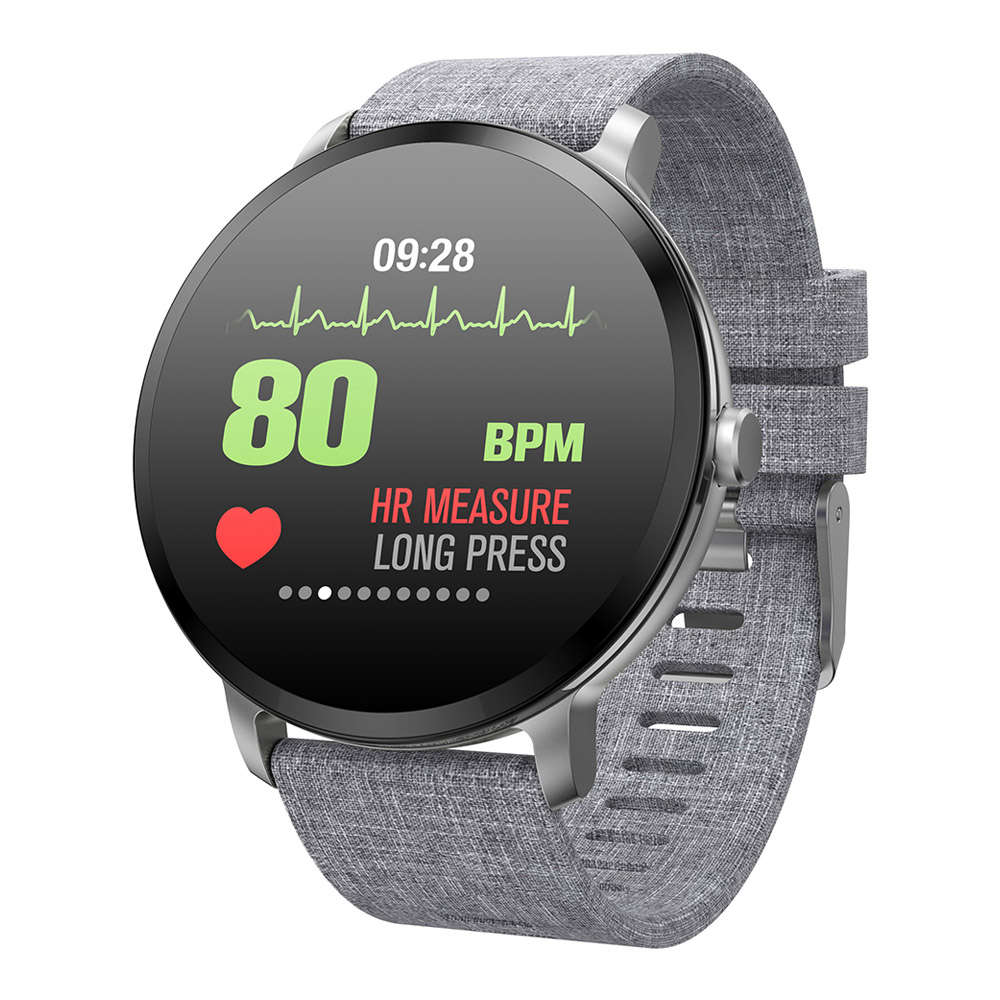 

Makibes T4 Smart Watch 1.3 Inch TFT Screen IP67 Heart Rate Blood Pressure Oxygen Sleep Monitor Multi Sports Modes - Gray