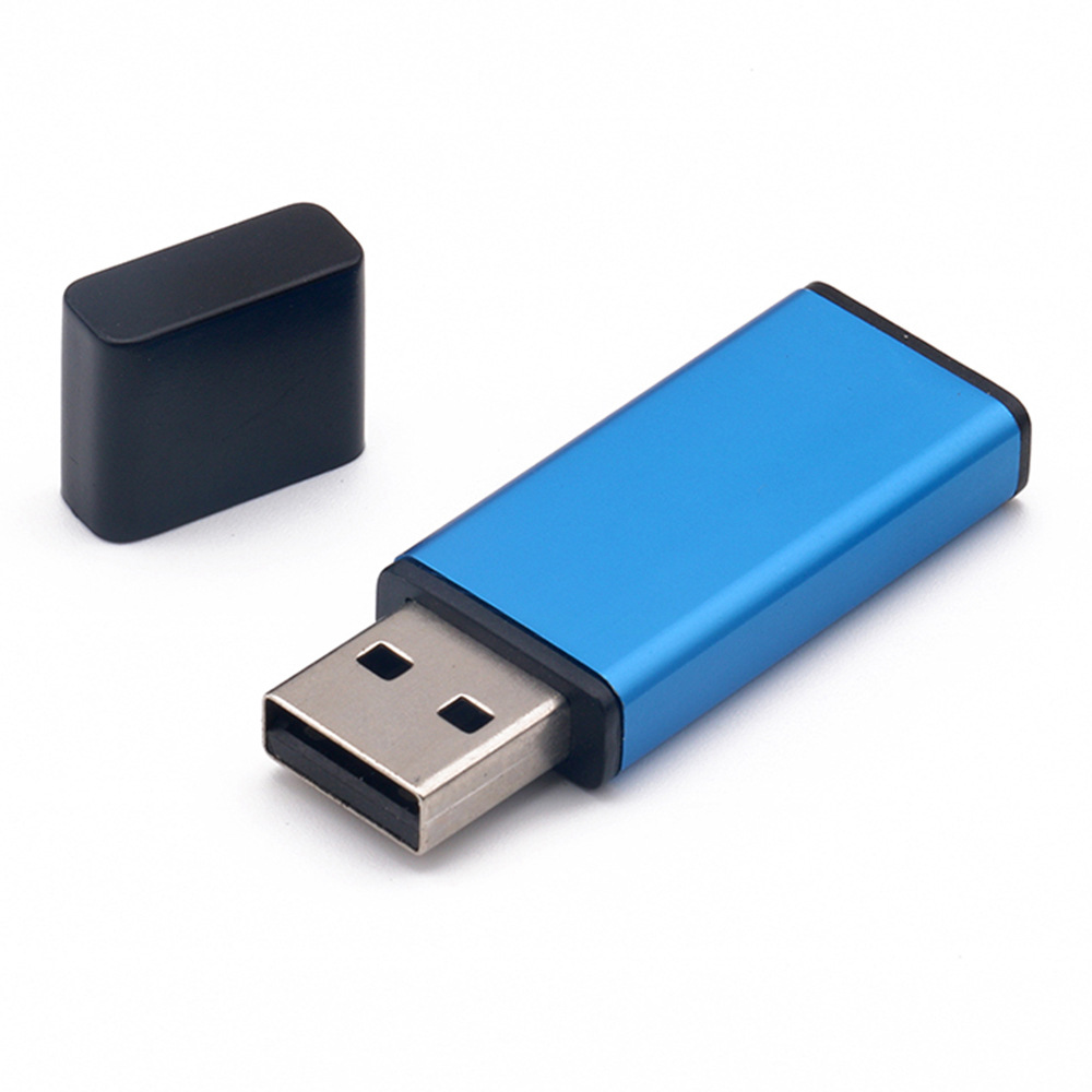 

CW10099 128GB Aluminum Alloy USB2.0 Flash Disk Reading Speed 15MB/s - Black + Blue