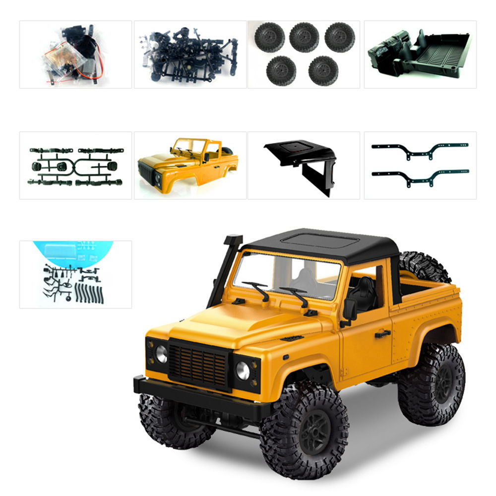 

MN Model MN-91K 1/12 2.4G 4WD Climbing Off-road Short Truck RC Car Without Electronic Parts Kit - Yellow