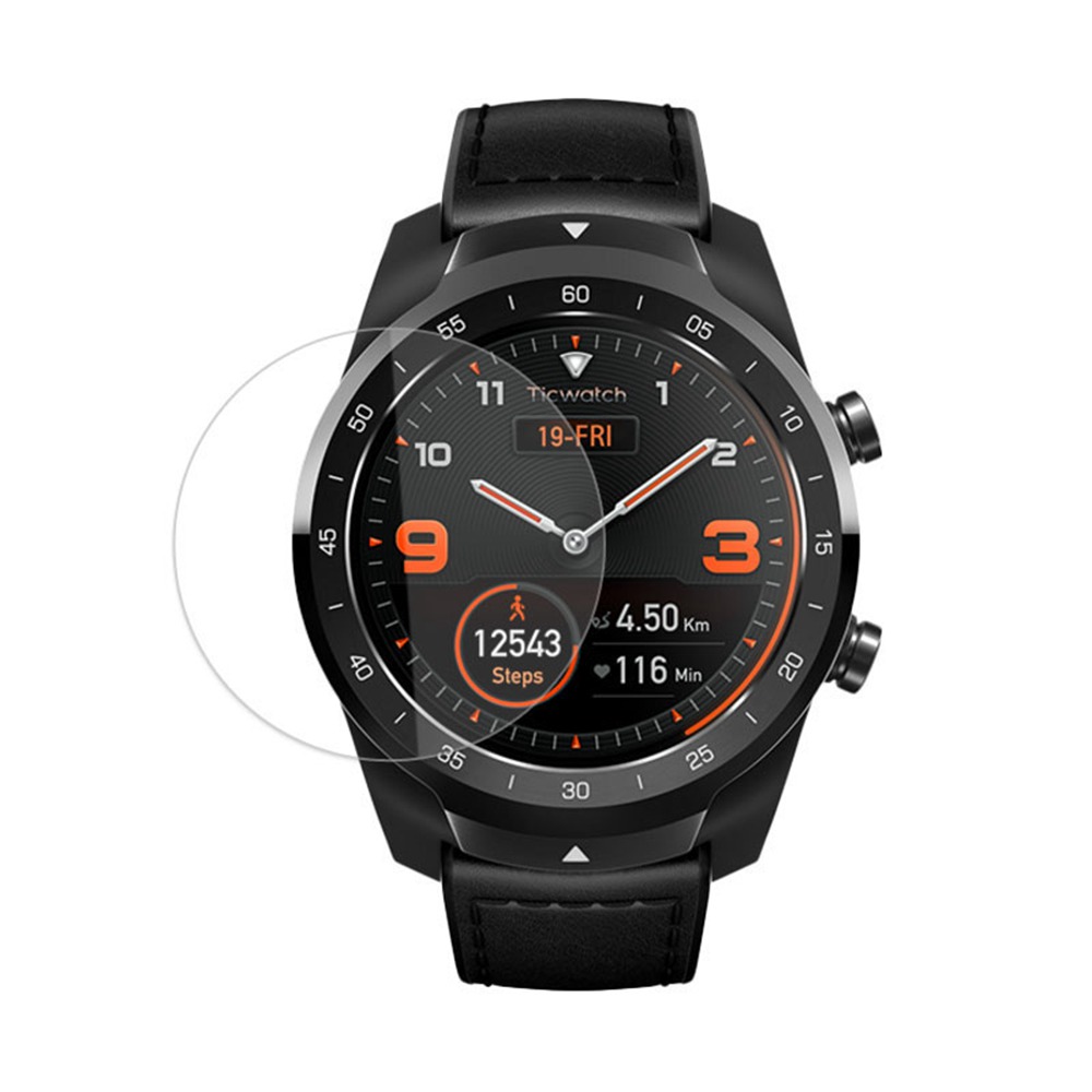 

Protective Screen Film Tempered Glass Arc Edge For Ticwatch Pro Smartwatch - Transparent