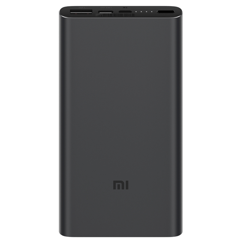 

Xiaomi Mi3 10000mAh Power Bank USB-C Two-way Fast Charge - Black
