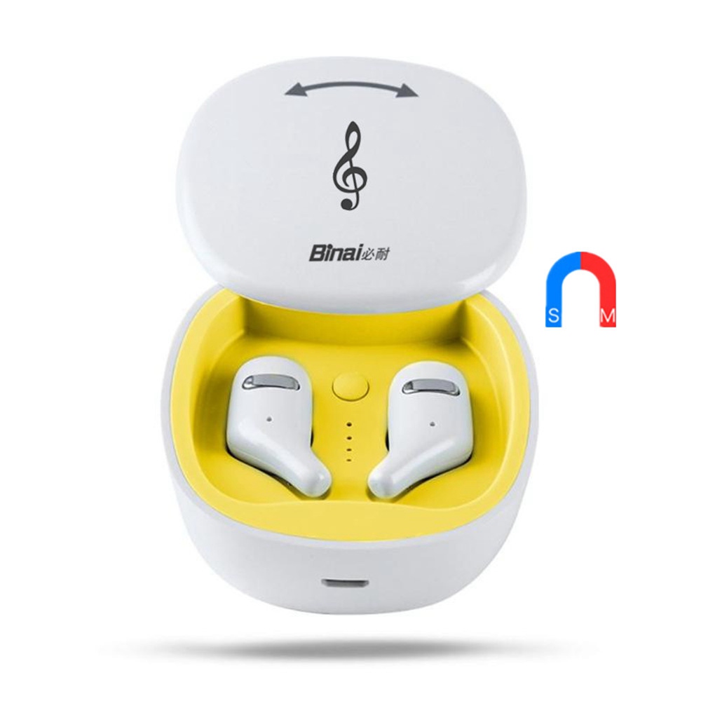 

BINAI Mini A8 Bluetooth 5.0 TWS Earbuds IPX5 Water Resistant Supports Google Assistant Siri - White