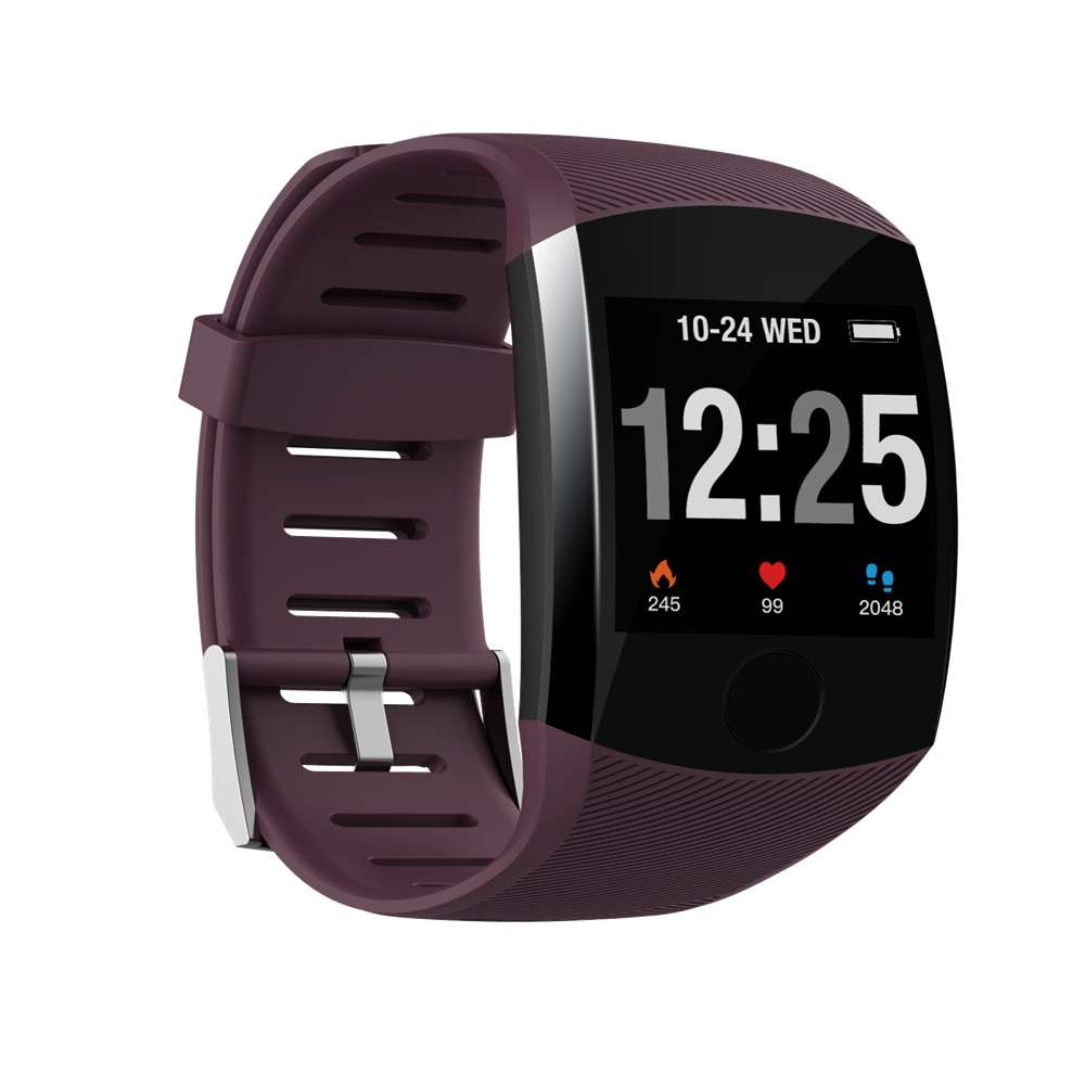 

Makibes B01 Smartwatch 1.3 Inch TFT Screen Blood Pressure Heart Rate Sleep Monitor IP67 Multi Sport Modes Fitness Tracker - Purple