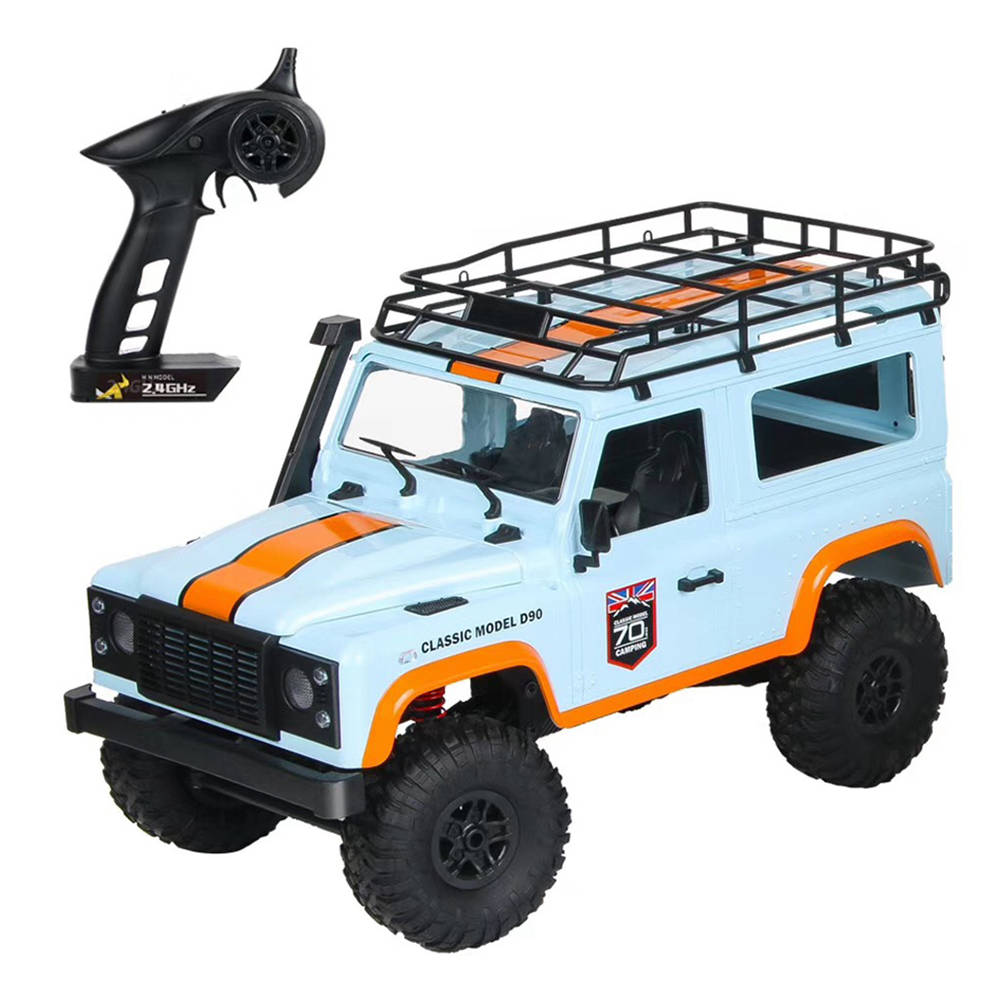 

MN Model MN-99 DEFENDER 1/12 4WD 2.4G 2CH Crawler Climbing Truck RC Car With Front LED Light RTR - Blue