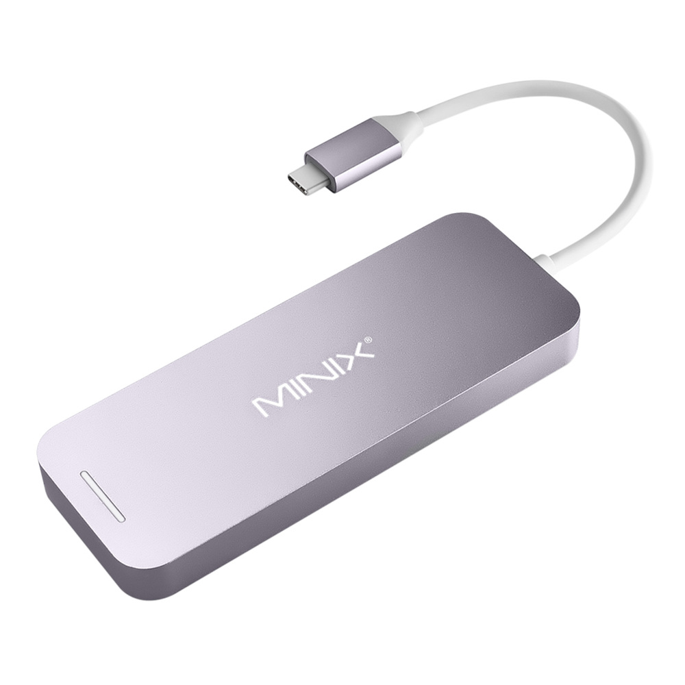 

MINIX NEO S2, MINIX NEO 240GB SSD Storage, Aluminum USB-C Multiport Solid State Drives Storage Hub with Type-C to HDMI Display Output 4K @ 30Hz, 2 x USB 3.0 and USB-C for Power Delivery, Compatible for Apple MacBook - Space Gray