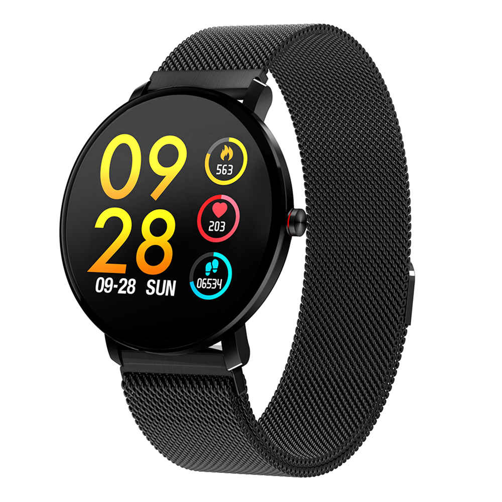 

Makibes K9 Smart Watch 1.3 Inch IPS Screen Heart Rate Blood Pressure Monitor IP68 Fitness Tracker - Black