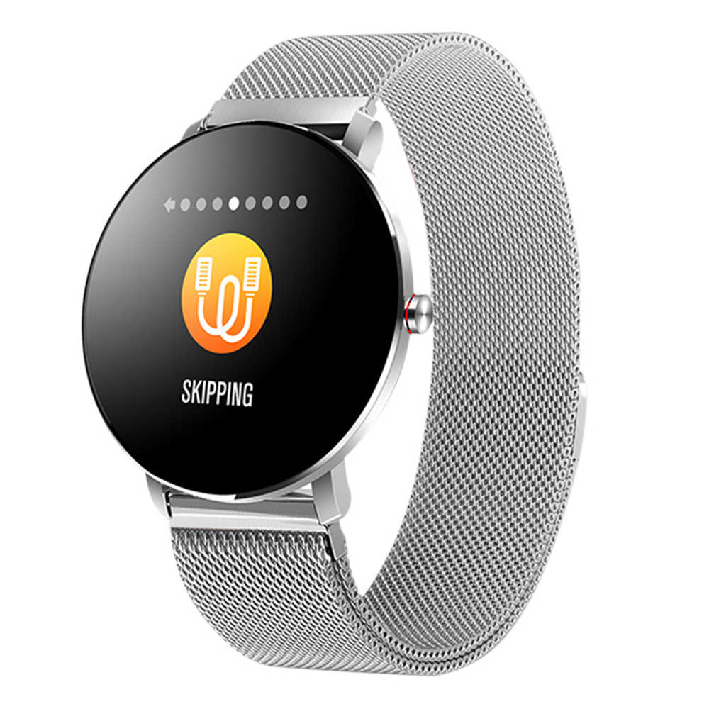 

Makibes K9 Smart Watch 1.3 Inch IPS Screen Heart Rate Blood Pressure Monitor IP68 Fitness Tracker - Silver