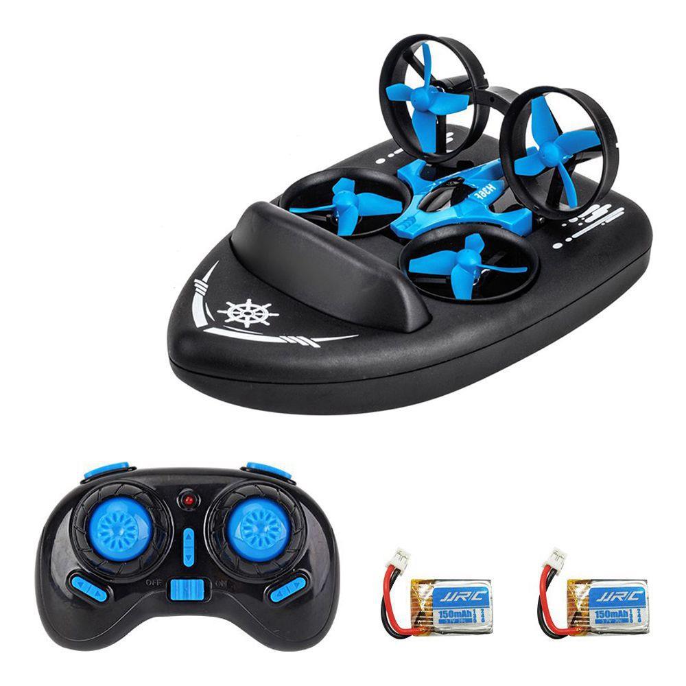 

JJRC H36F Terzetto 3 IN 1 Flying Air Boat Land Driving Mode Detachable One Key Return RC Quadcopter RTF - Three Batteries