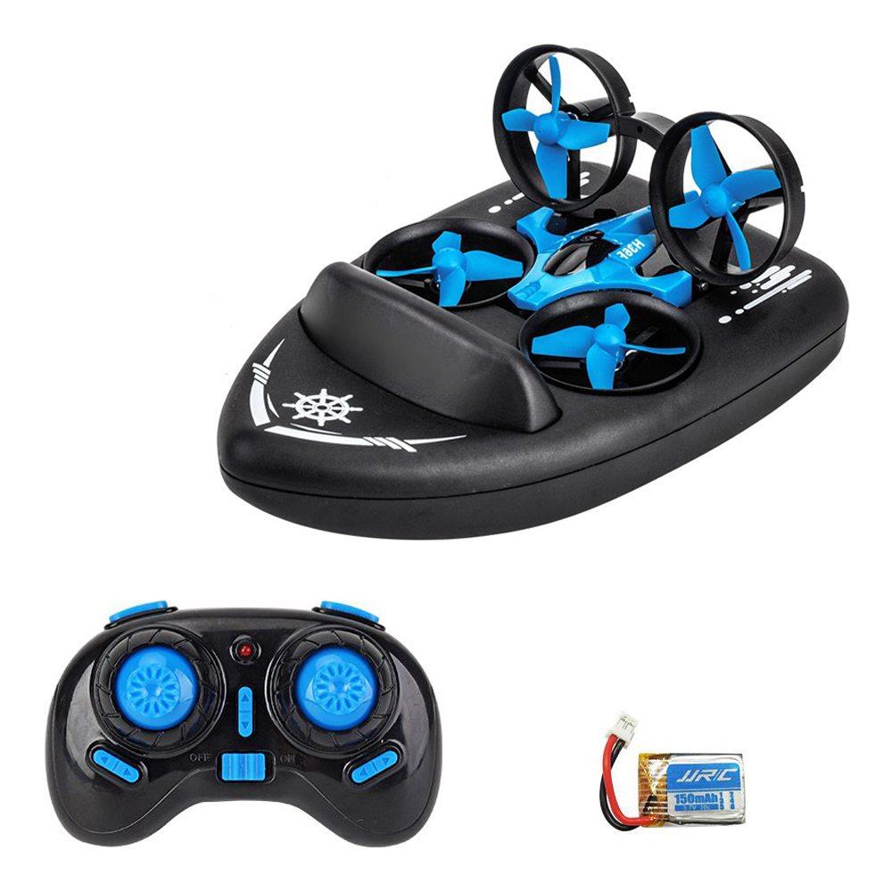 

JJRC H36F Terzetto 3 IN 1 Flying Air Boat Land Driving Mode Detachable One Key Return RC Quadcopter RTF - Two Batteries