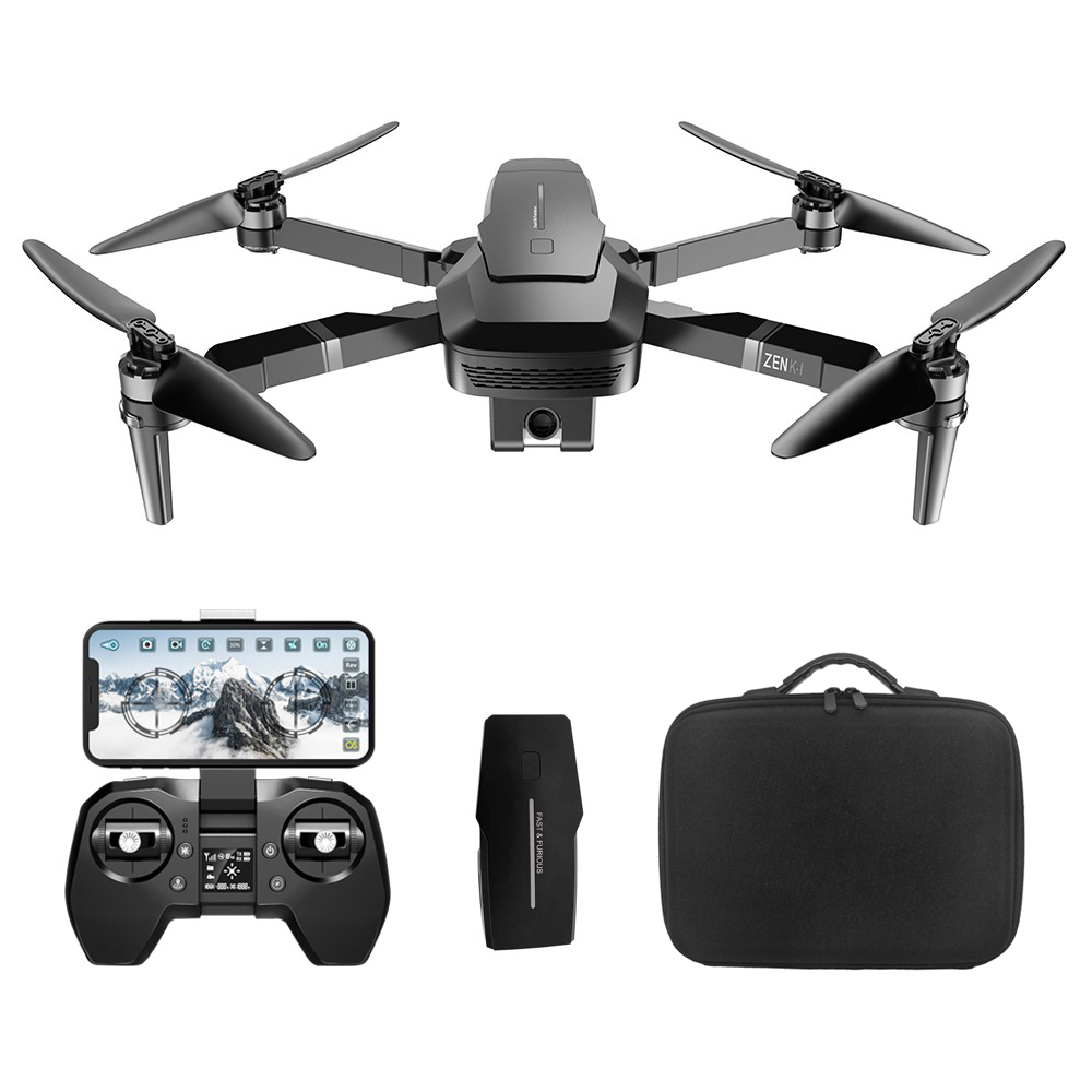

VISUO ZEN K1 4K UHD 5G WIFI FPV GPS Foldable RC Drone With Dual Camera Switchable 50X Zoom 30mins Flying Time - Two Batteries with Bag