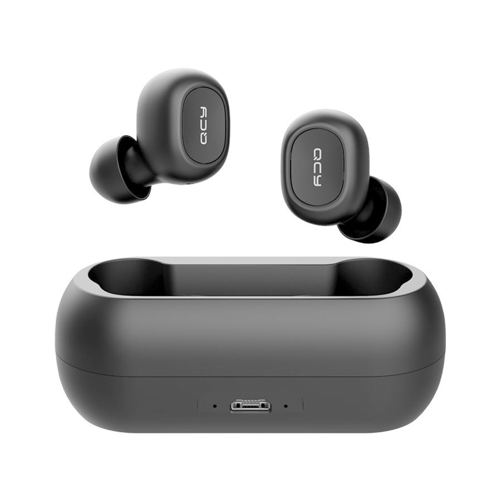 

QCY T1C TWS Dual Bluetooth 5.0 Earphones with Mic Charging Box Noise Reduction - Black
