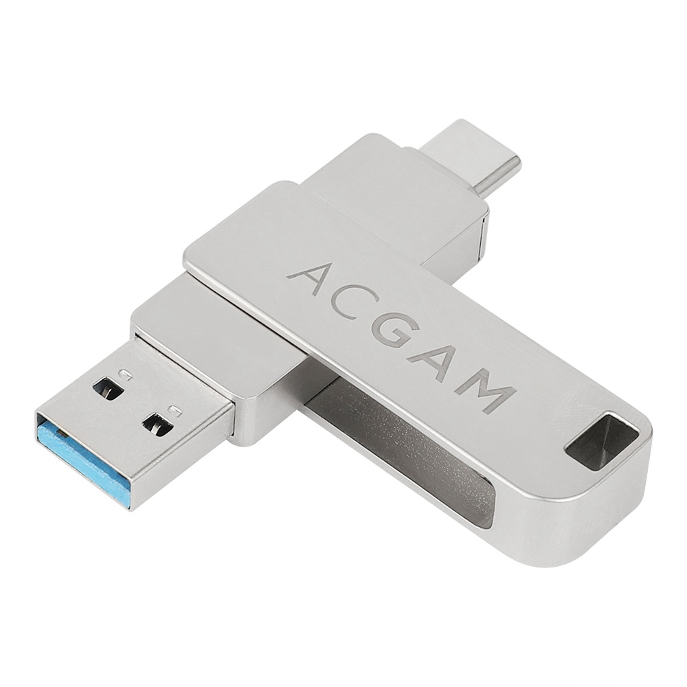 

ACGAM C1 64GB USB Flash Drive USB3.0 Type C Key Type Interface Reading Speed 70MB/s - Silver