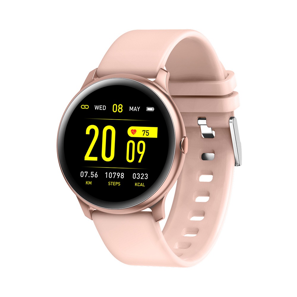 

KW19 SmartWatch 1.3 Inch TFT HD Screen IP67 Bluetooth 4.0 Heart Rate Blood Pressure Monitor - Rose Gold