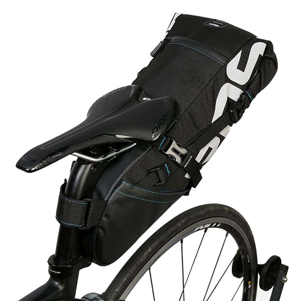 

ROSWHEEL 131414-A Bicycle Seatpost Bag 8L Cycling Rear Pack Tight Extendable Bag - Black