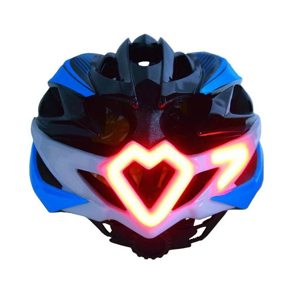 

Intelligent RC Steering Light Warning Bicycle And Scooter Helmet LED Light-emitting Smart Riding Helmet - Blue