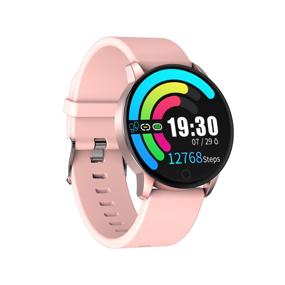 

Makibes Q20 Smartwatch Blood Pressure Monitor 1.22 Inch IPS Screen IP67 Water Resistant Heart Rate Sleep Tracker Silicon Strap - Pink