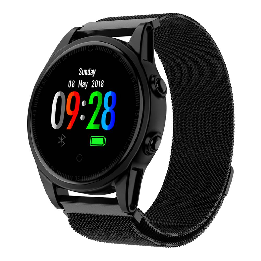 

Makibes R13 Pro SmartWatch 1.22 Inch IPS Screen IP67 Heart Rate Blood Pressure Monitor Metal Strap - Black