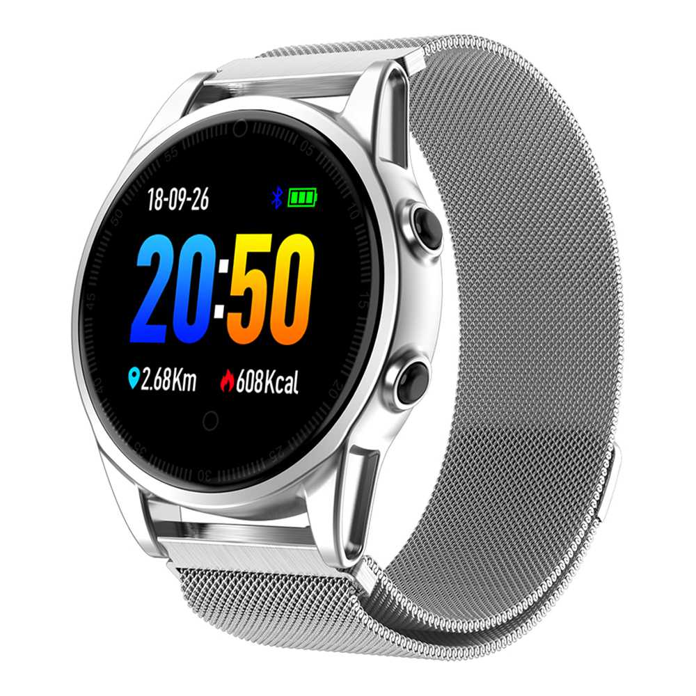 

Makibes R13 Pro SmartWatch 1.22 Inch IPS Screen IP67 Heart Rate Blood Pressure Monitor Metal Strap - Silver