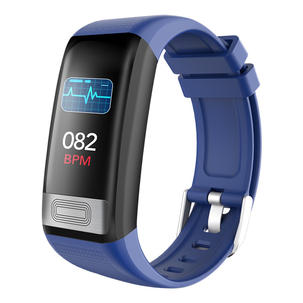 

Makibes C20S Smart Bracelet Blood Oxygen Blood Pressure Monitor 1.14 Inch LCD Color Touch Screen IP67 Water Resistant Heart Rate Wristband - Blue