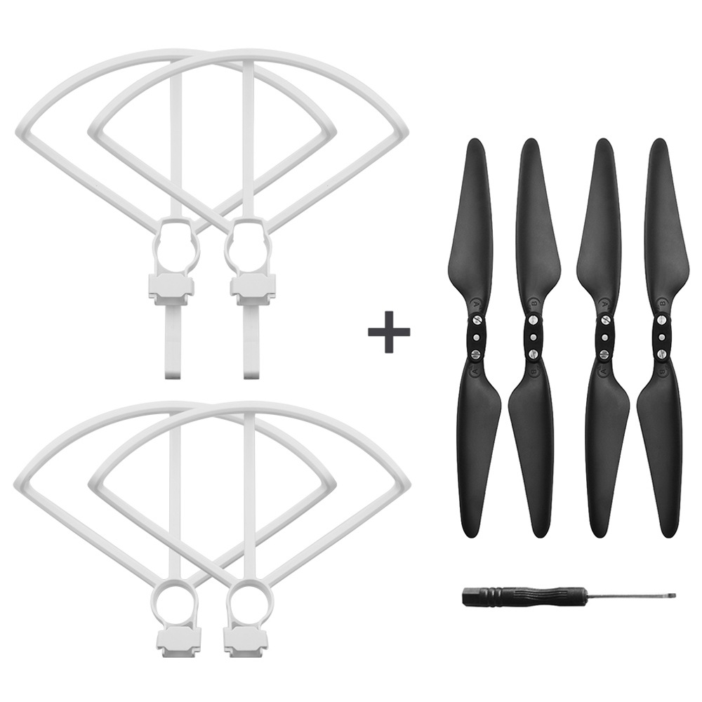 

Propeller Guard Quick Release Foldable Propeller With Screwdriver Spare Parts Set For Hubsan H117S Zino RC Drone - White