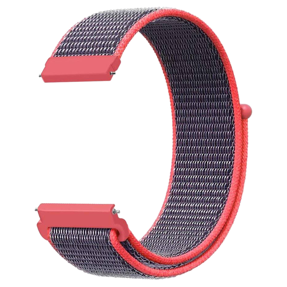 

Replacement Watch Band for Huami Amazfit GTR 47MM Loop Nylon Canvas Strap - Blue & Red