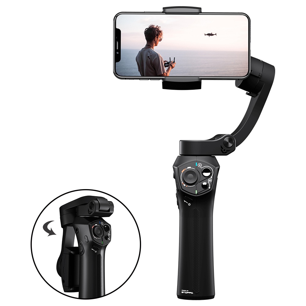 

Snoppa Atom 3-Axis Brushless Foldable Handheld Gimbal Stabilizer for Smartphone - Mystery Black