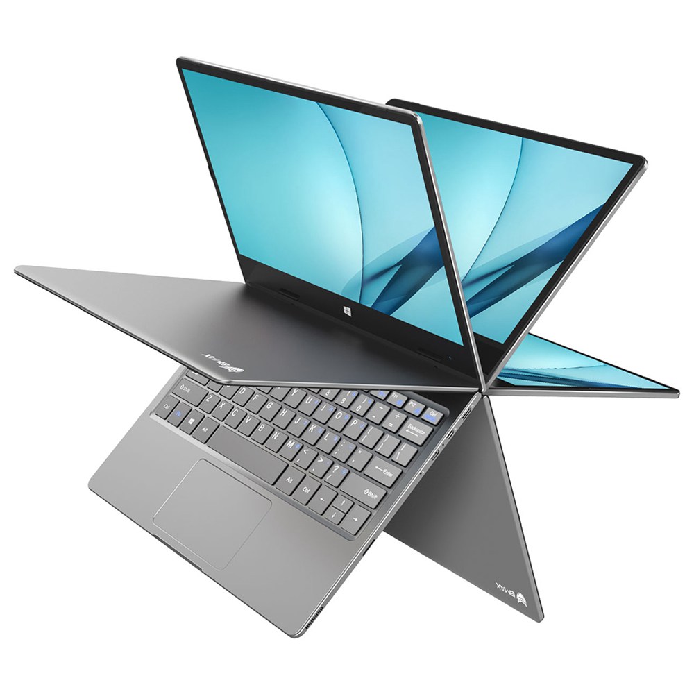 

BMAX Y11 360-degree Laptop Intel Gemini Lake N4100, Quad Core 11.6 inch 1920*1080 Windows 10 Pro 8GB LPDDR4 256GB SSD - Silver
