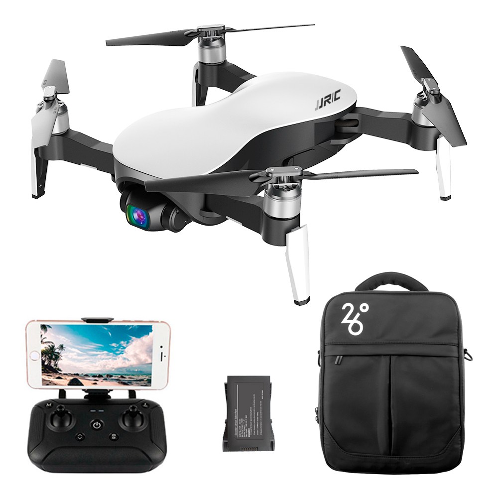 

JJRC X12 AURORA 5G WIFI 1.2km FPV GPS Foldable RC Drone With 1080P 3Axis Gimbal Ultrasonic Optical Flow Positioning RTF - White Two Batteries With Bag