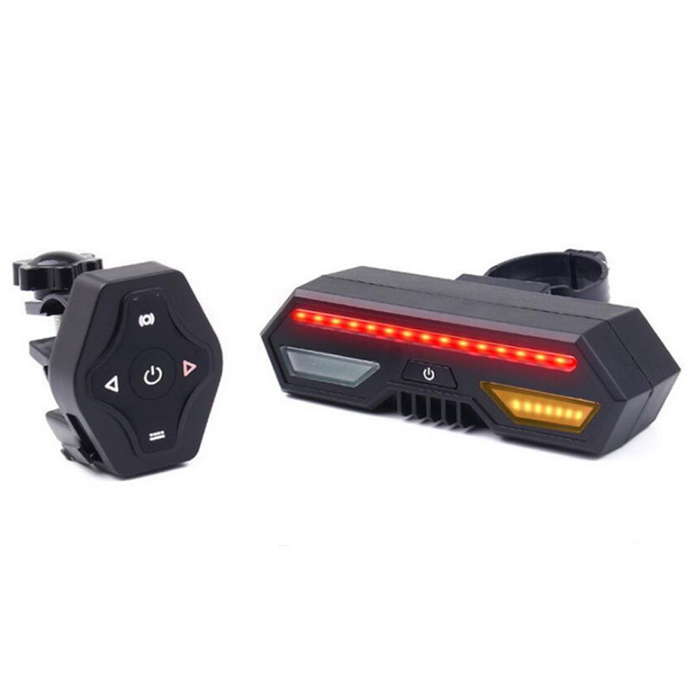 

USB Charging LED Cycling Warning Light 85 Lumens 2200mAh Battery Bicycle Taillight - Black