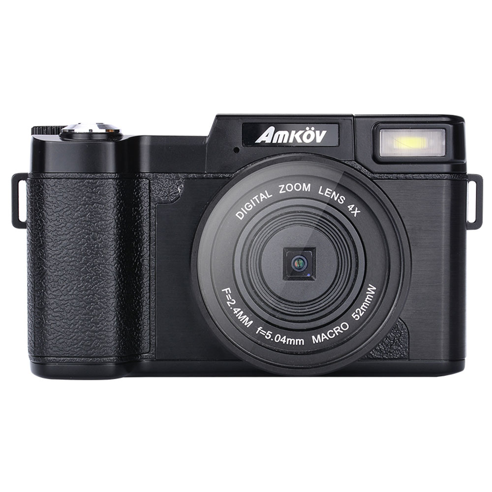 

AMKOV CD-R2 Digital Camera 3 Inch 1080P 4X Digital Zoom 180 Degree Rotation - Black