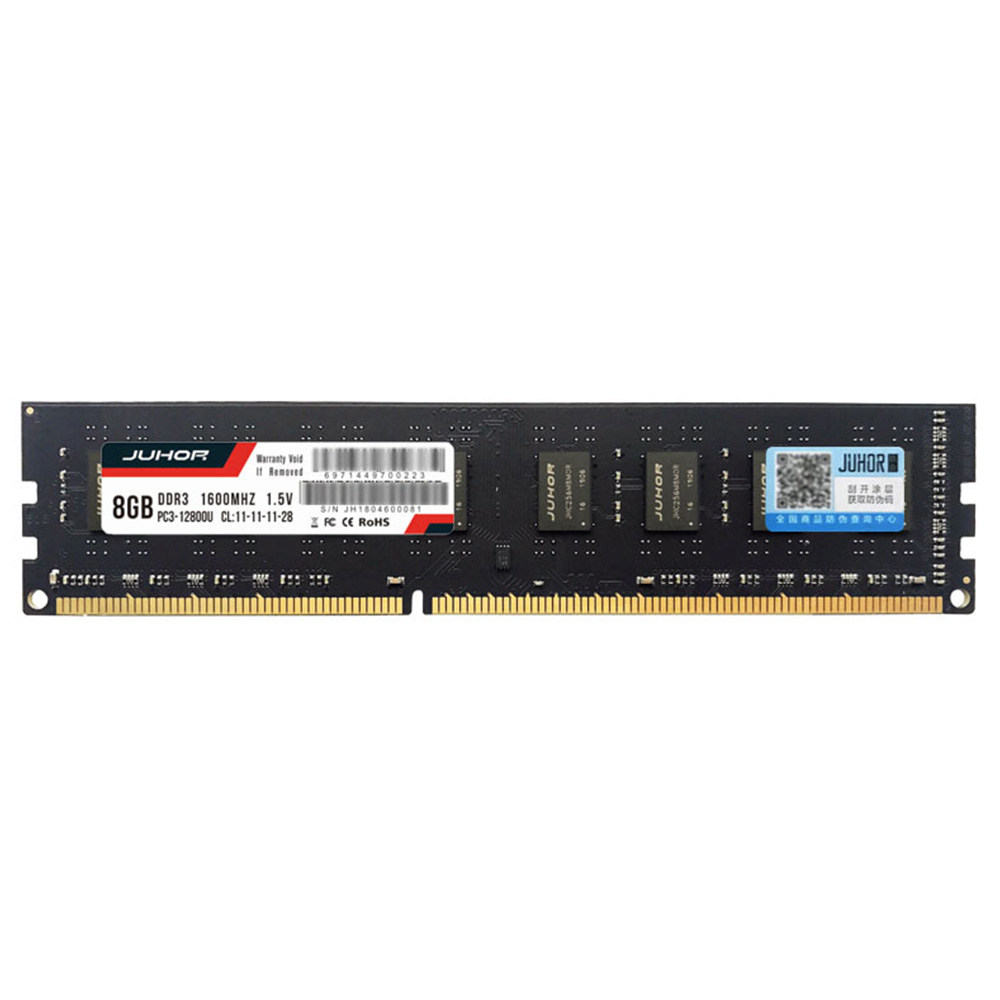 

Juhor DDR3 8G 1600Mhz 1.5V 240 Pin RAM Desktop Memory Module For PC Computer - Black