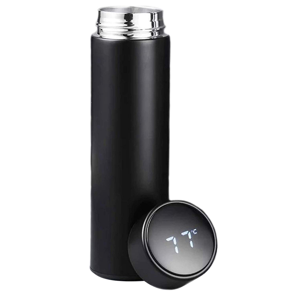 

500ML Smart Thermos Cup Portable 304 Stainless Steel With LCD Temperature Display - Black