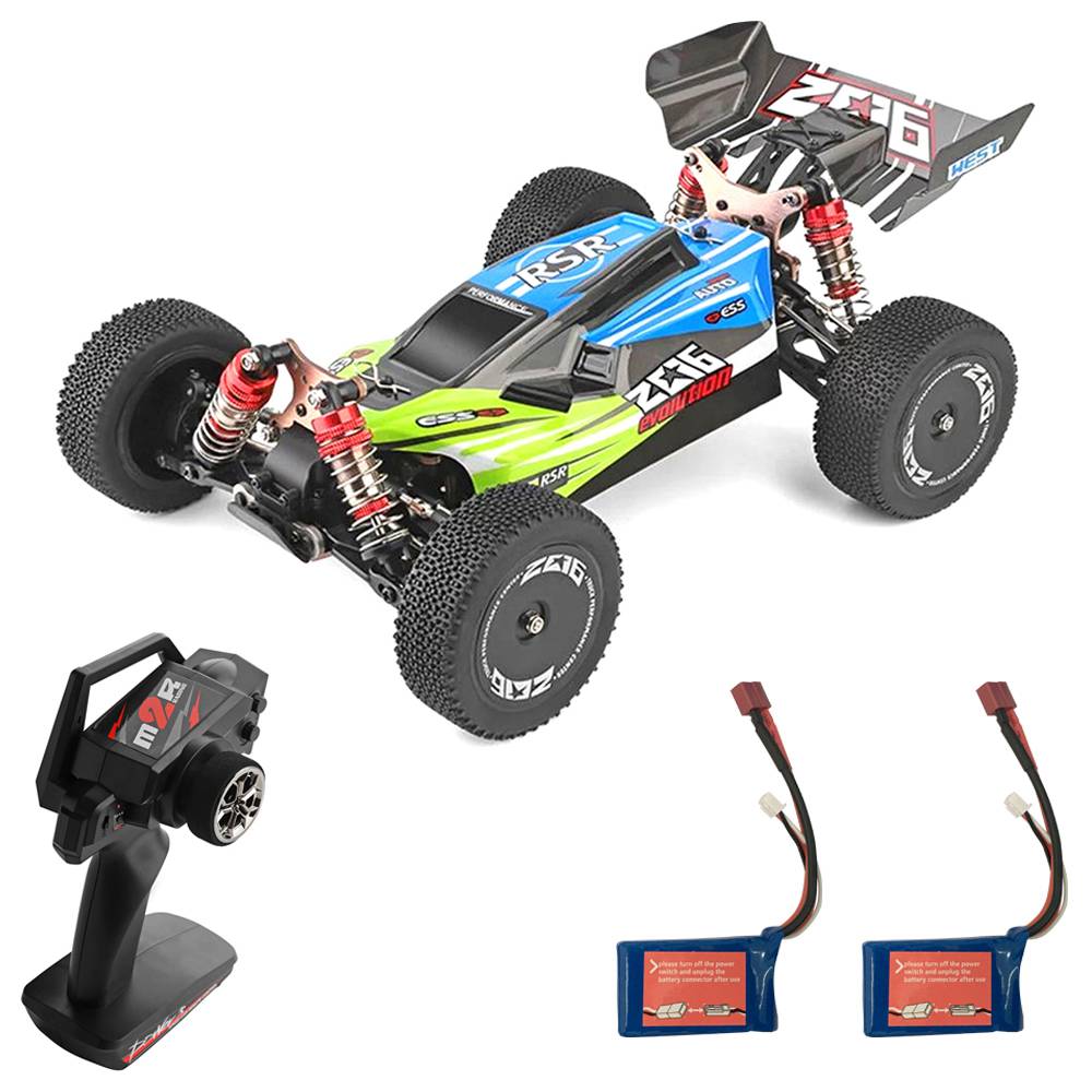 

Wltoys 144001 1/14 2.4G 4WD 60km/h Electric Brushed Off-Road Buggy RC Car RTR Two Batteries - Green