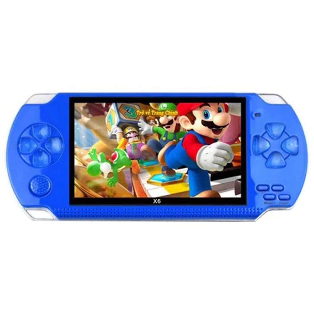 

Coolboy X6 Handheld Game Console Real 8GB Memory 4.3 Inch Portable Video Game Built in Thousand Free Games - Blue