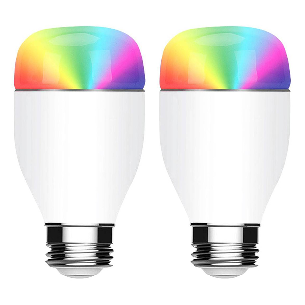 

2pcs 7W 900LM WIFI Smart LED Bulb APP Voice Control Multicolor Light Alexa Google Home - White