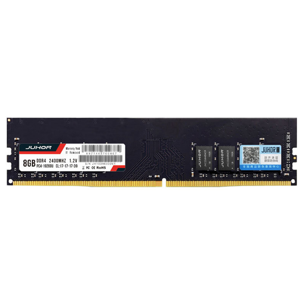 

Juhor DDR4 8GB 2400Mhz 1.2V 288 Pin RAM Desktop Memory Module For PC Computer - Black